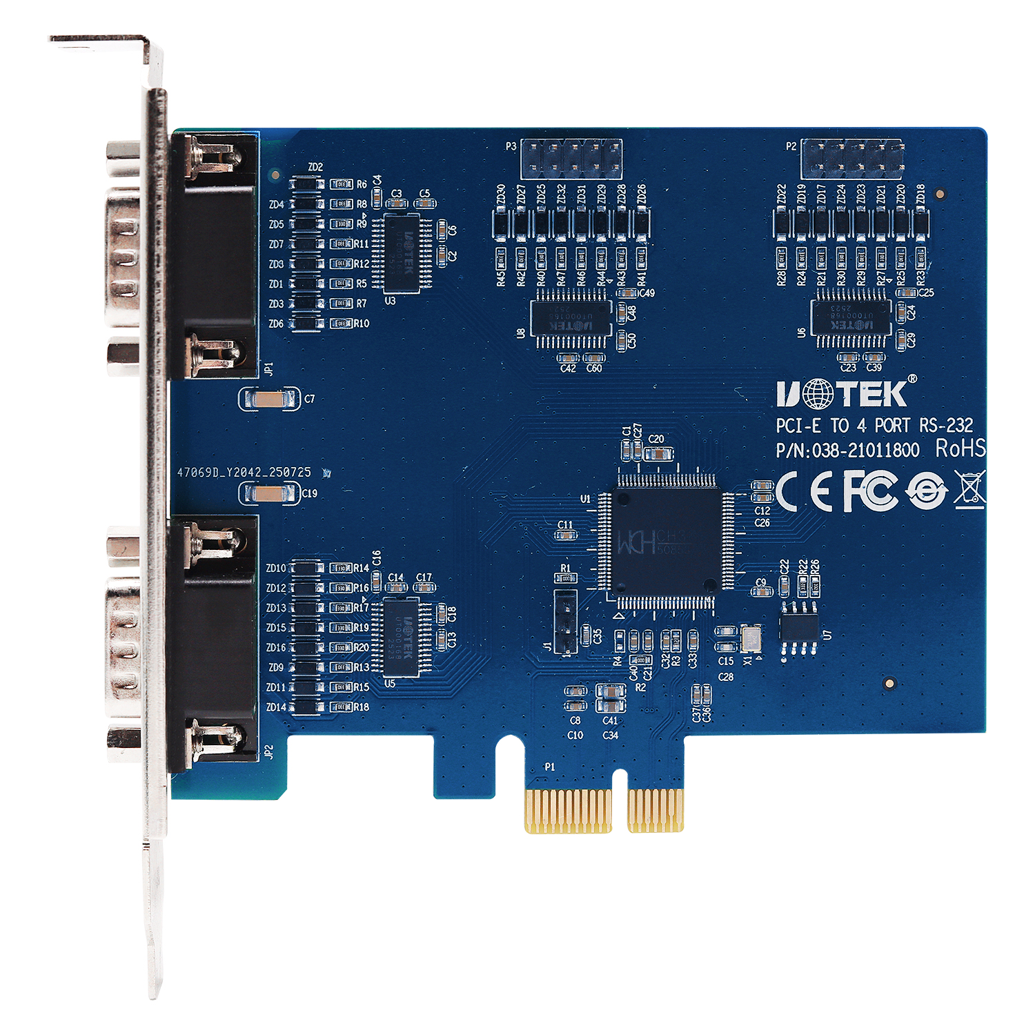 PCI-E轉(zhuǎn)4口RS-232多串口卡
